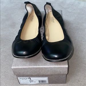Botkier Black Leather Ballet Flats